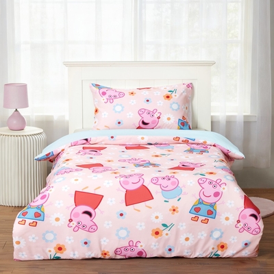 Peppa Pig Quilt Cover Set Single Bed