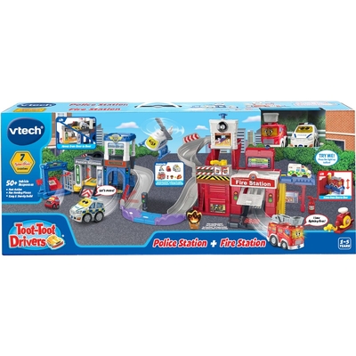 VTech Toot-Toot Drivers Police Station & Fire Station Playset