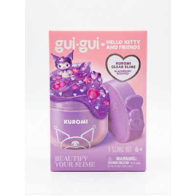 Gui Gui Beautify Your Slime Hello Kitty and Friends Single Pack - Kuromi Clear Slime