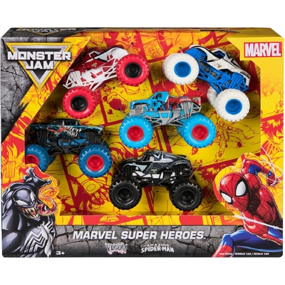 Monster Jam Marvel Spider-Man 5-Pack 1:64 Scale