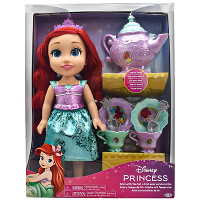 Disney Princess Doll with Tea Set - Ariel