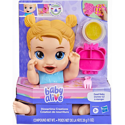 Baby Alive Dinnertime Creations Blonde Hair Baby Doll Harper