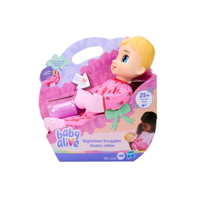 Baby Alive Nighttime Snuggles Blonde - Interactive Doll