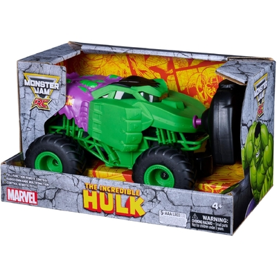 Monster Jam Marvel The Hulk RC Toy Monster Truck, 1:24 Scale