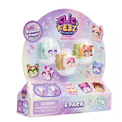 Clickeez Bubble Pops (Series 3) 5pk Fidget Toy