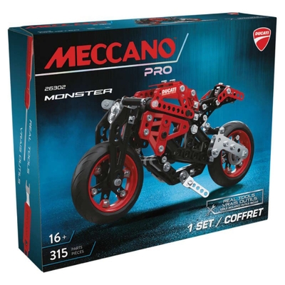 Meccano Pro Ducati Monster S.T.E.A.M Building Kit, 315 Parts 