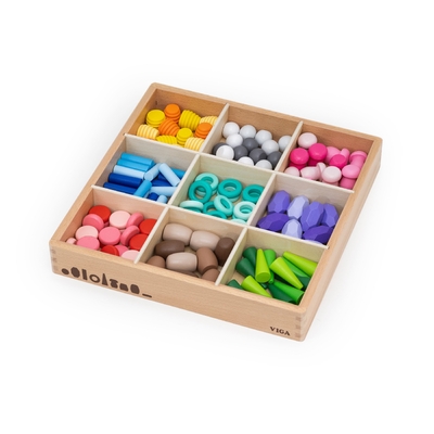 Viga Wooden Nature Treasures Blocks (141 pcs)