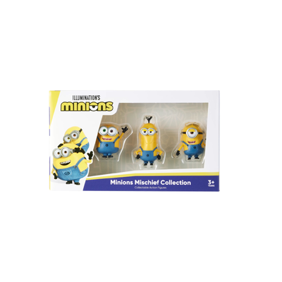 Illumination's Minions Mischief Collection Collectable Small Action Figures 3 Pack