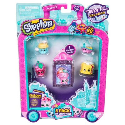 Shopkins World Vacation Season 8 (Europe) - 5 Pack Assorted