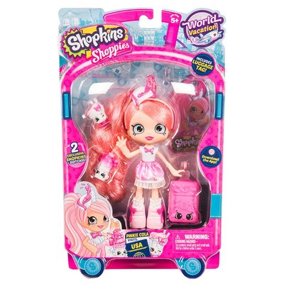 Shopkins Shoppies Doll World Vacation Pinkie Cola Visits USA
