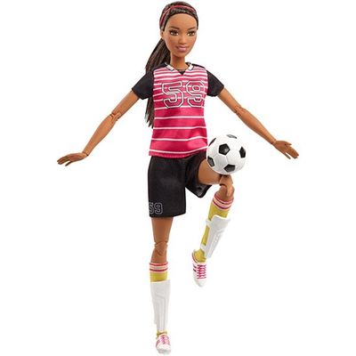Barbie Made to Move Soccer Player African-American Doll