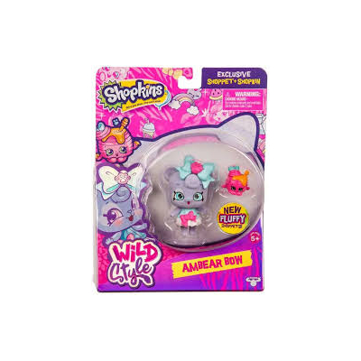 Shopkins Wild Style Shoppet Ambear Bow Figure