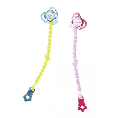 Zapf Creation Baby Born Dummy With Dummy Chain [Style: Pink]
