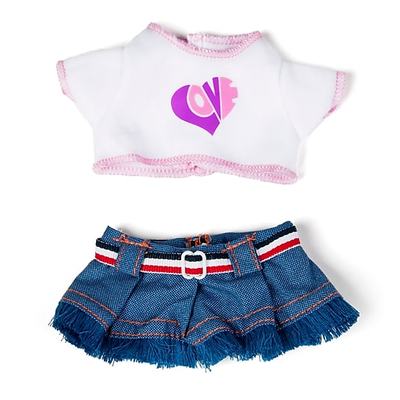 Miniland Doll Clothes Denim Skirt and Top 21cm