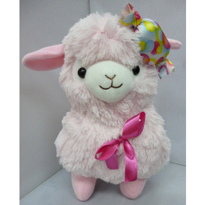 Alpaca Plush Doll 13 Inches Pink Candy