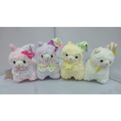 Alpaca Plush Doll 12 cm Happy Birthdday Set of 4 