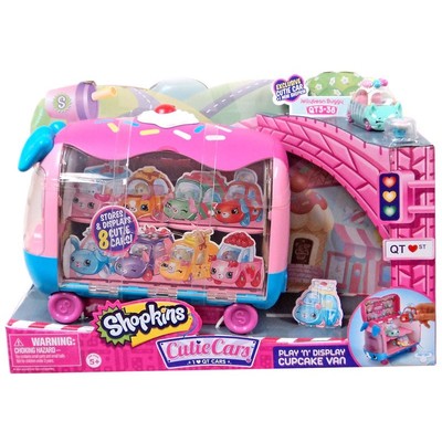 Cutie Cars Shopkins Play 'n' Display Cupcake Van Playset