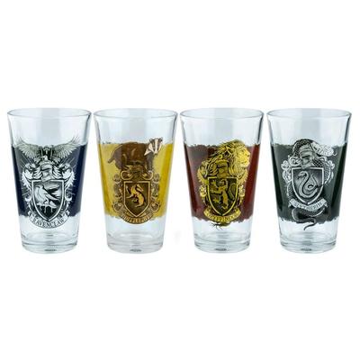 Harry Potter House Crest Tumbler Glass (4-Pack)