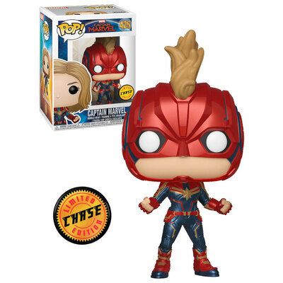 Funko Pop Captain Marvel Chase Limited Edition #425 Vinyl Figure