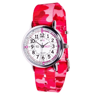 Ertt Easy Read Time Teacher Watch - Pink Camo