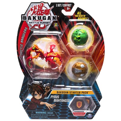 Bakugan Battle Planet Starter Pack 3-Pack Pyrus Mantanoid