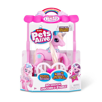 Zuru Pets Alive My Magical Unicorn and Stable 