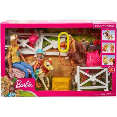 Barbie Hugs 'N' Horses Doll Playset with Chelsea 