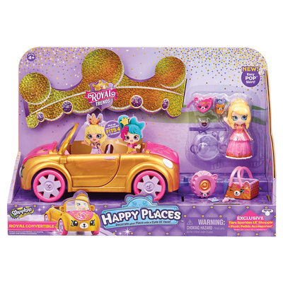 Happy Places Shopkins Royal Trends Convertible Car Playset
