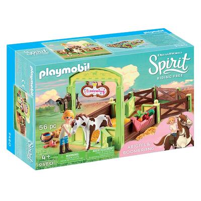 Playmobil Spirit Riding Free Abigail & Boomerang with Horse Stall 56pc