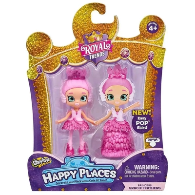Happy Places Shopkins Royal Trends Doll - Princess Gracie Feathers