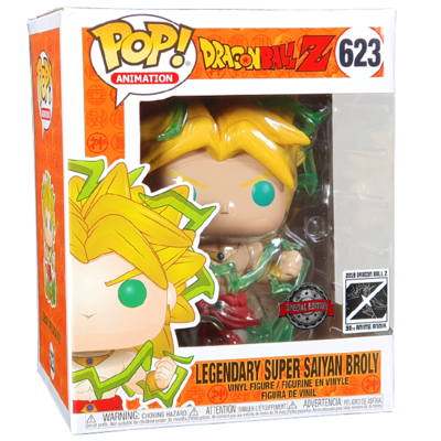 Funko POP Dragon Ball Z Legendary Super Saiyan Broly #623 6" (Damaged Box) 