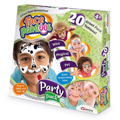 Face Paintoos Party Pack Temporary Face Paint Tattoos
