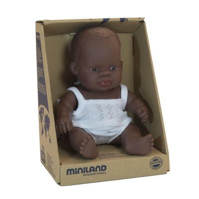 Miniland Educational Baby Doll African Girl 21cm
