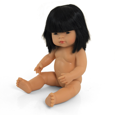 Miniland Educational Baby Doll Asian Girl 38cm Undressed