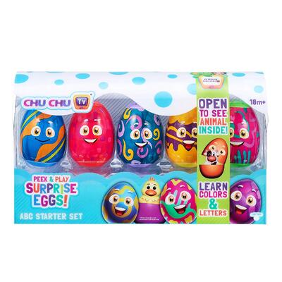 Peek & Play Surprise Eggs by Chuchu TV: ABC Starter Set 