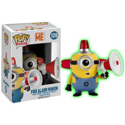 Funko Pop Despicable Me Fire Alarm Minion Glow in The Dark #126 Vinyl Figure