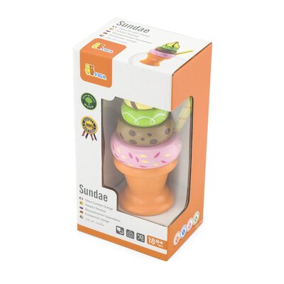 Viga Wooden Pretend Toys Food Icecream Sundae