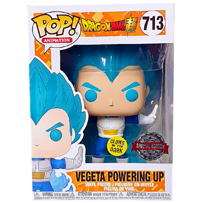 Funko POP Dragonball Super Vegeta Powering Up Glow #713 (slight damage)