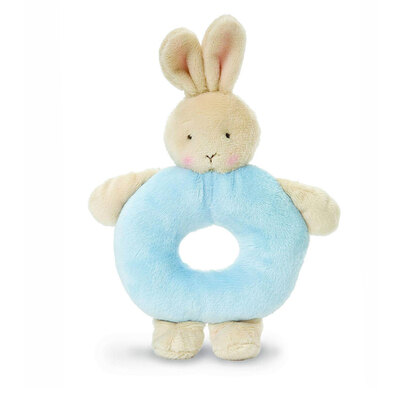 Bunnies By The Bay Bunny Ring Rattle [Colour: Blue]