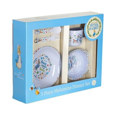 Beatrix Potter Peter Rabbit Classic 5 Piece Melamine Dinner Set