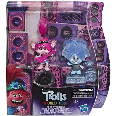 DreamWorks Trolls World Tour Rock CIty Bobble Figures