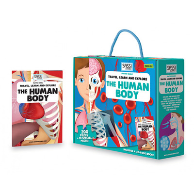 Sassi Science Travel, Learn and Explore The Human Body Puzzle & Book Set