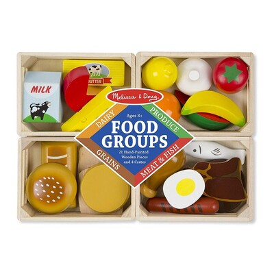 Melissa & Doug Wooden Food Groups Set Playset