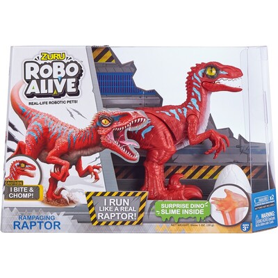 Zuru Robo Alive Rampaging Red Raptor With Slime 