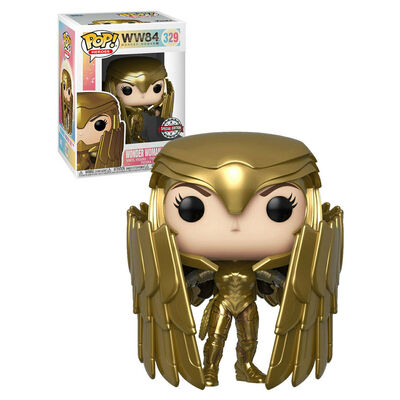 Funko POP Wonder Woman WW84 Golden Armour Shield (Metallic) #329 Vinyl Figure