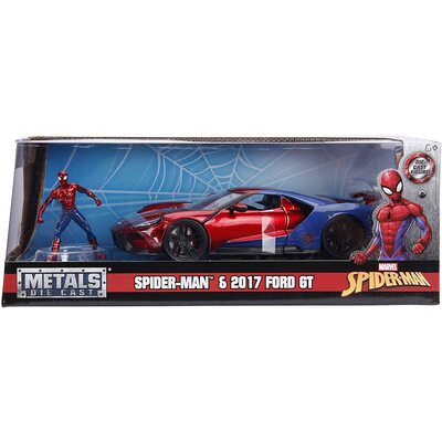 Metals Die Cast Marvel Spider-Man & 2017 Ford GT Figure