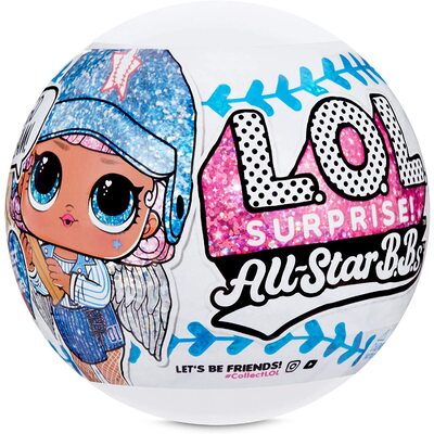 LOL Surprise All-Star B.B.s Sports Series 1 Baseball Sparkly Dolls - Blue