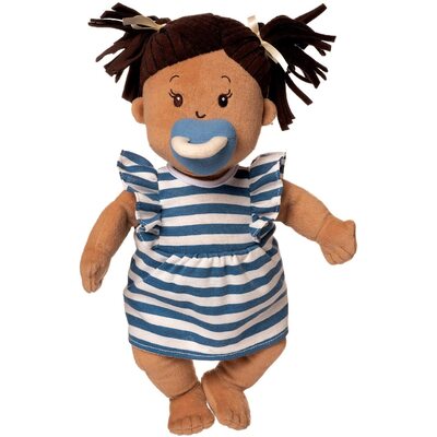 Manhattan Toy Baby Stella Beige Doll with Brown Hair 15-Inch Soft Doll