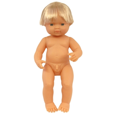 Miniland Educational Baby Doll Caucasian Boy 38cm (Undressed)