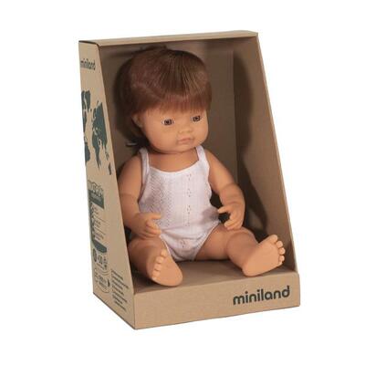 Miniland Educational Baby Doll Caucasian Boy Brunette 38cm
